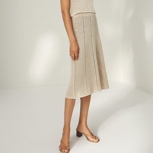 Aritzia “Evie” Crochet Skirt in Birch